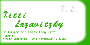 kitti lazavitzky business card